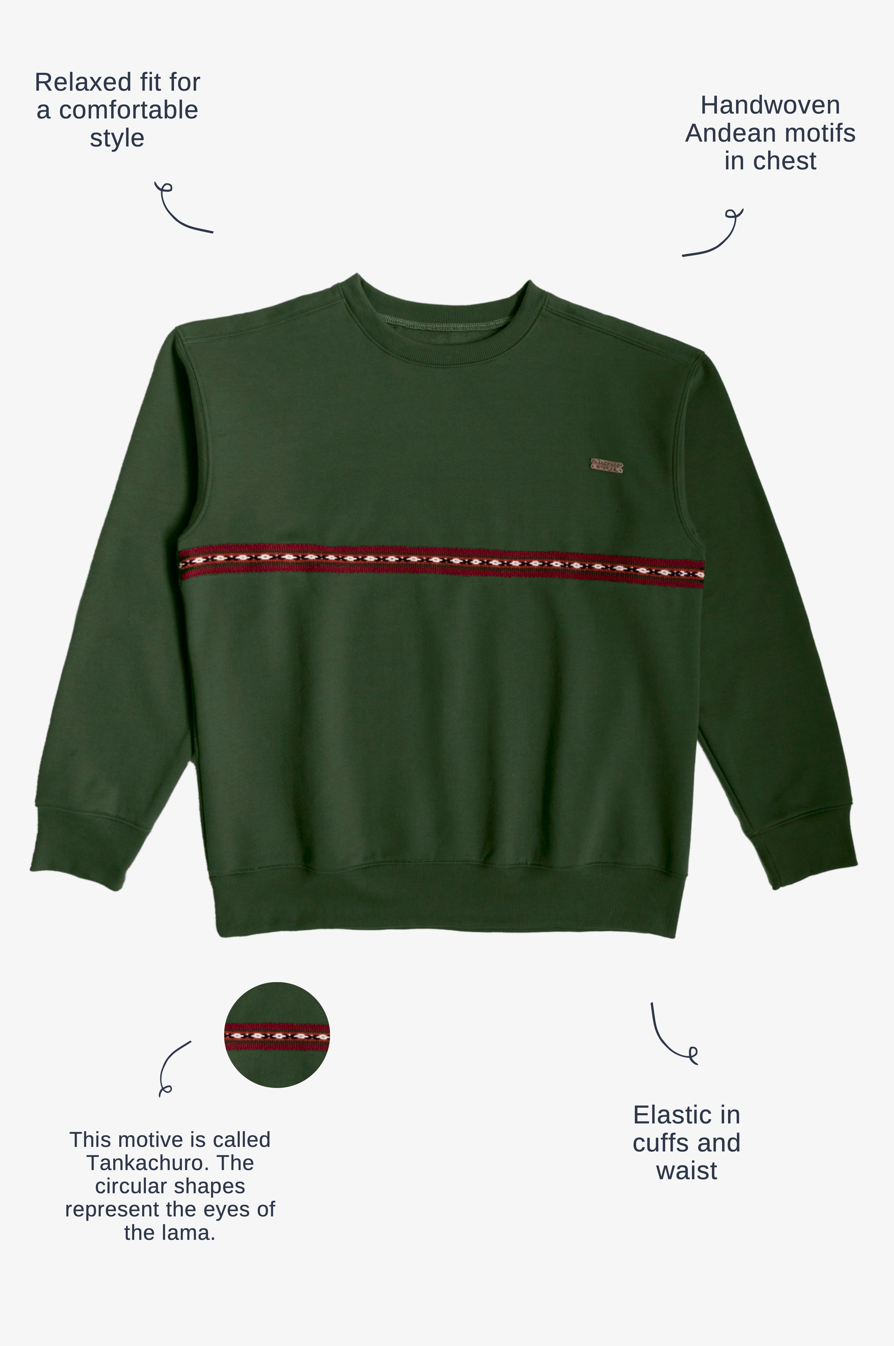 Green unisex sweatshirt