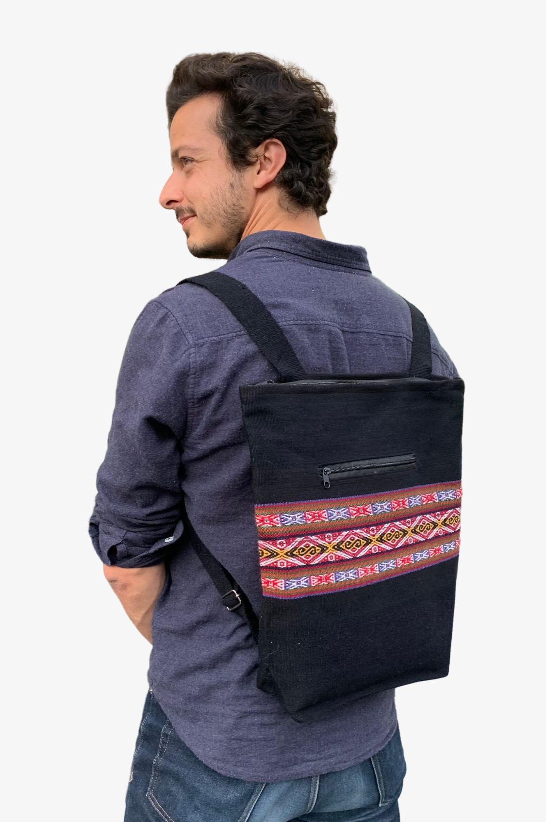 Black Andean Backpack — Handmade Stories