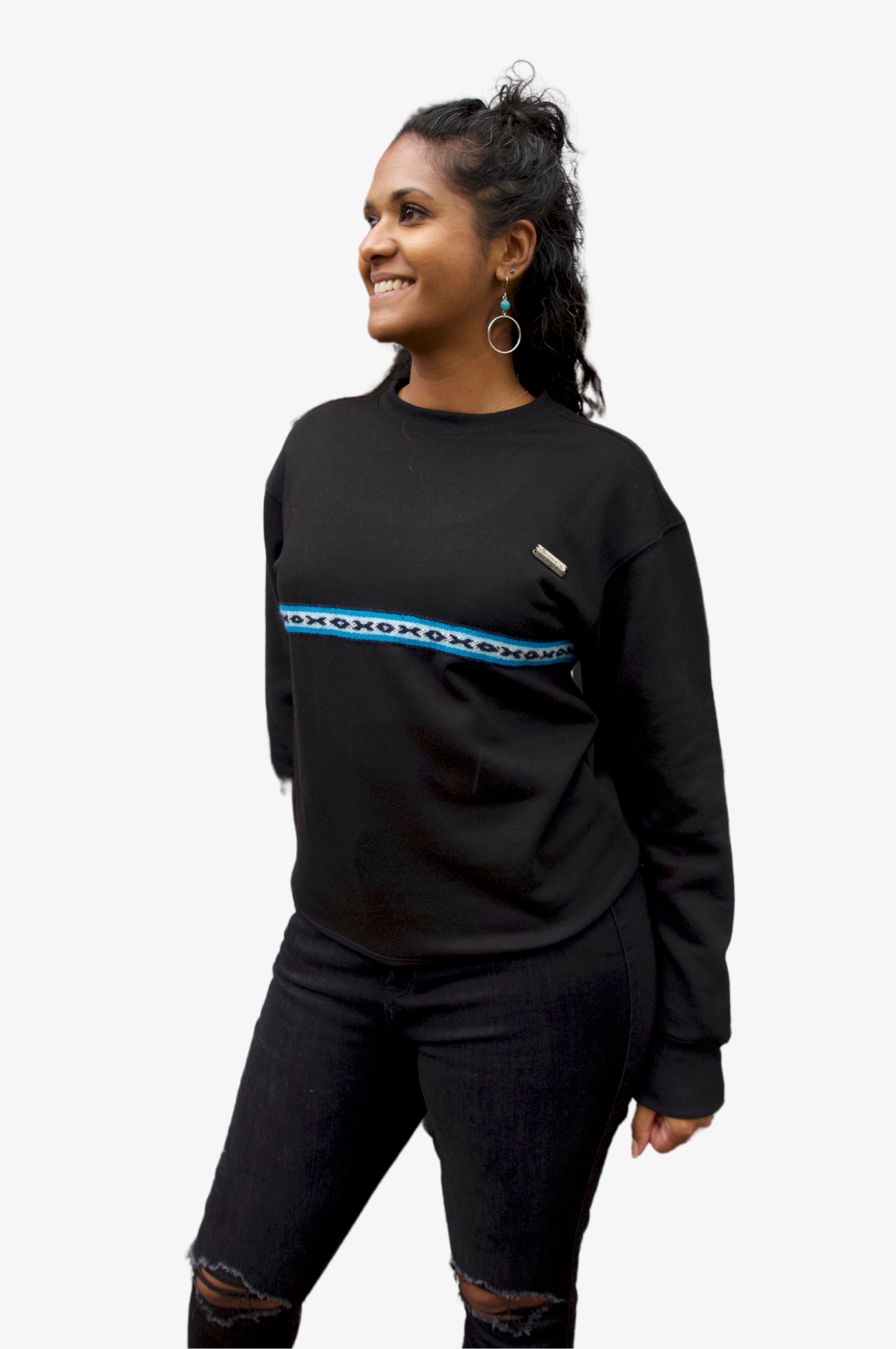 Black unisex sweatshirt
