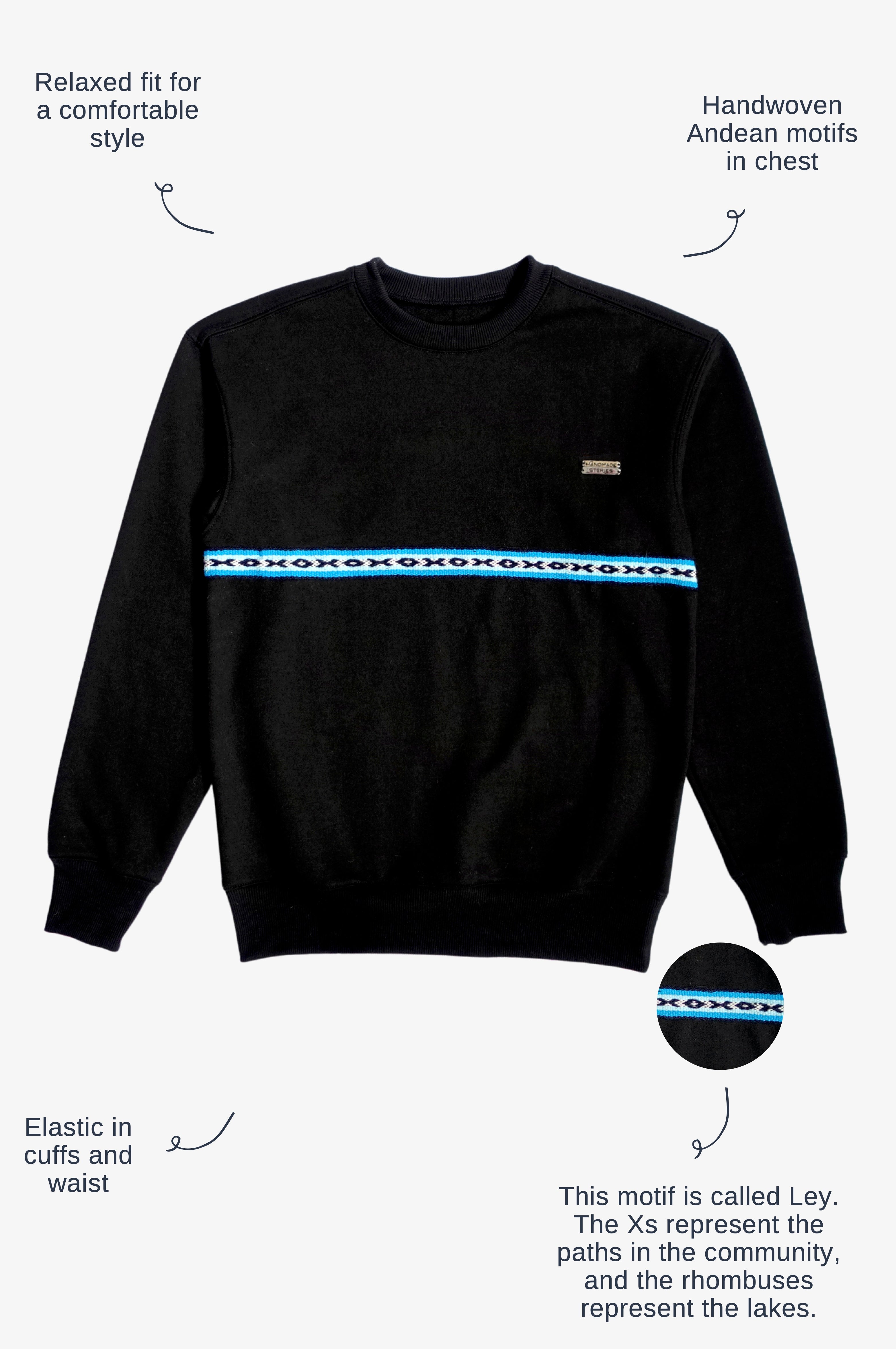 Black unisex sweatshirt