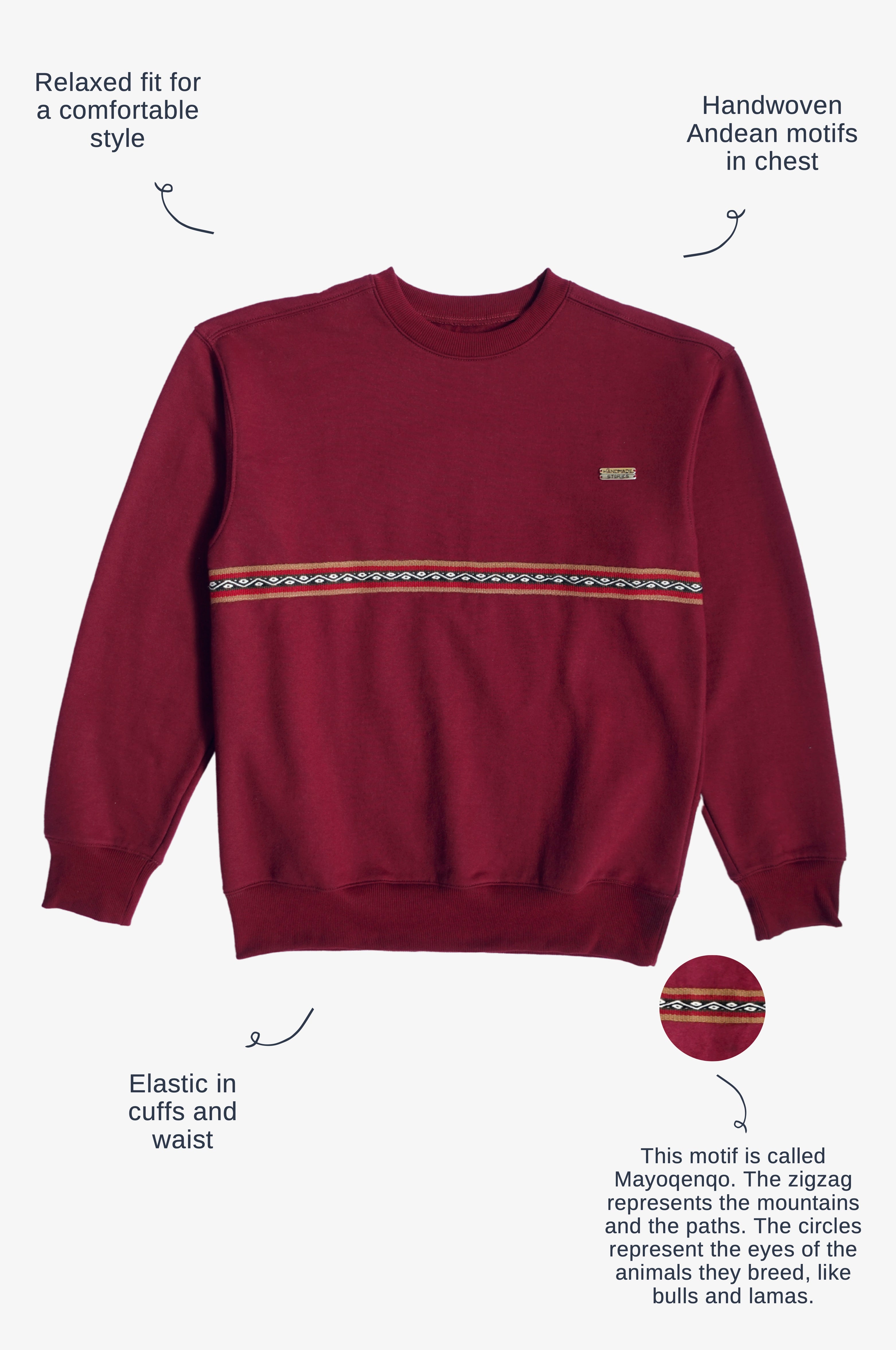 Burgundy unisex sweatshirt