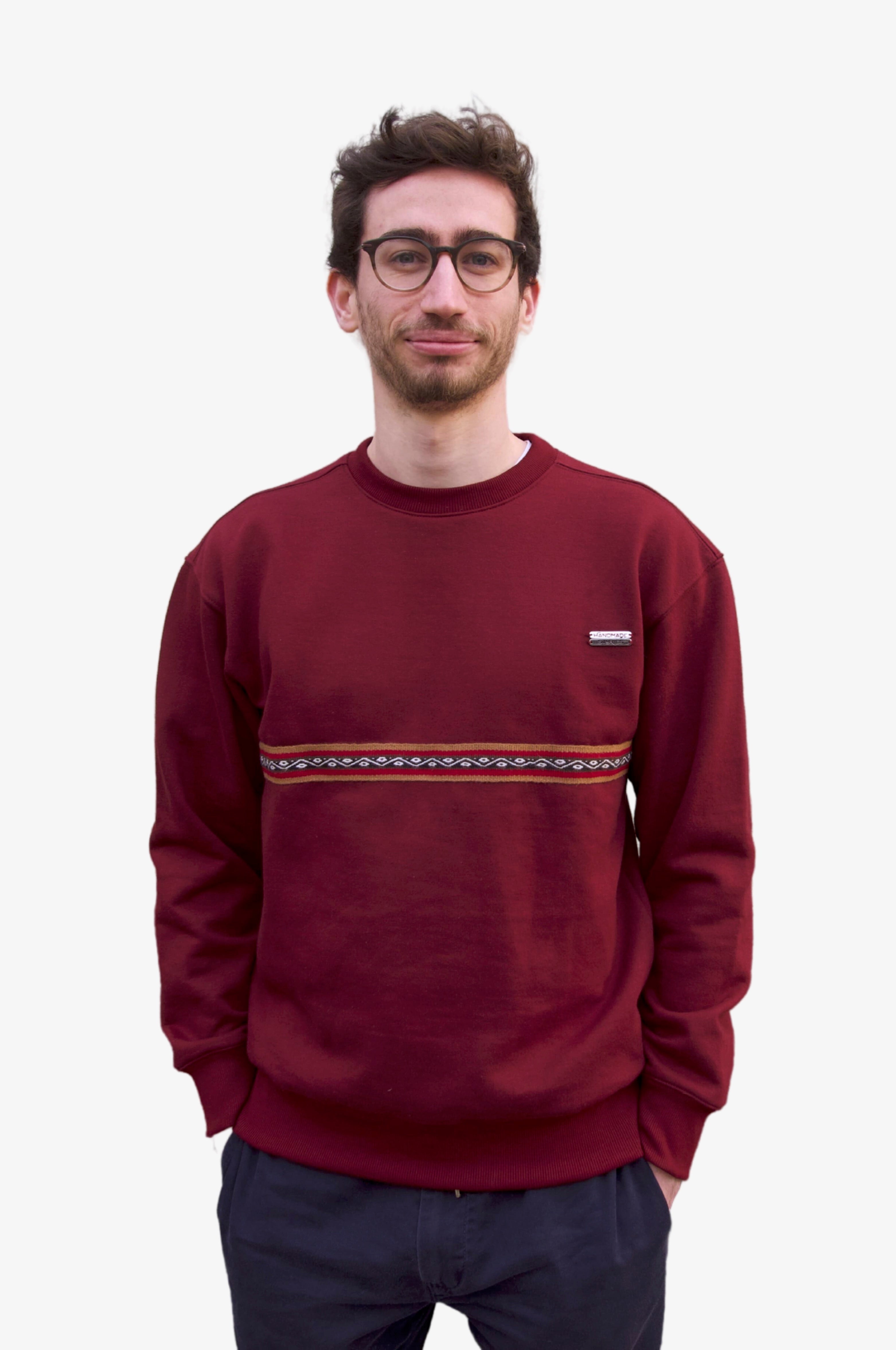 Burgundy unisex sweatshirt