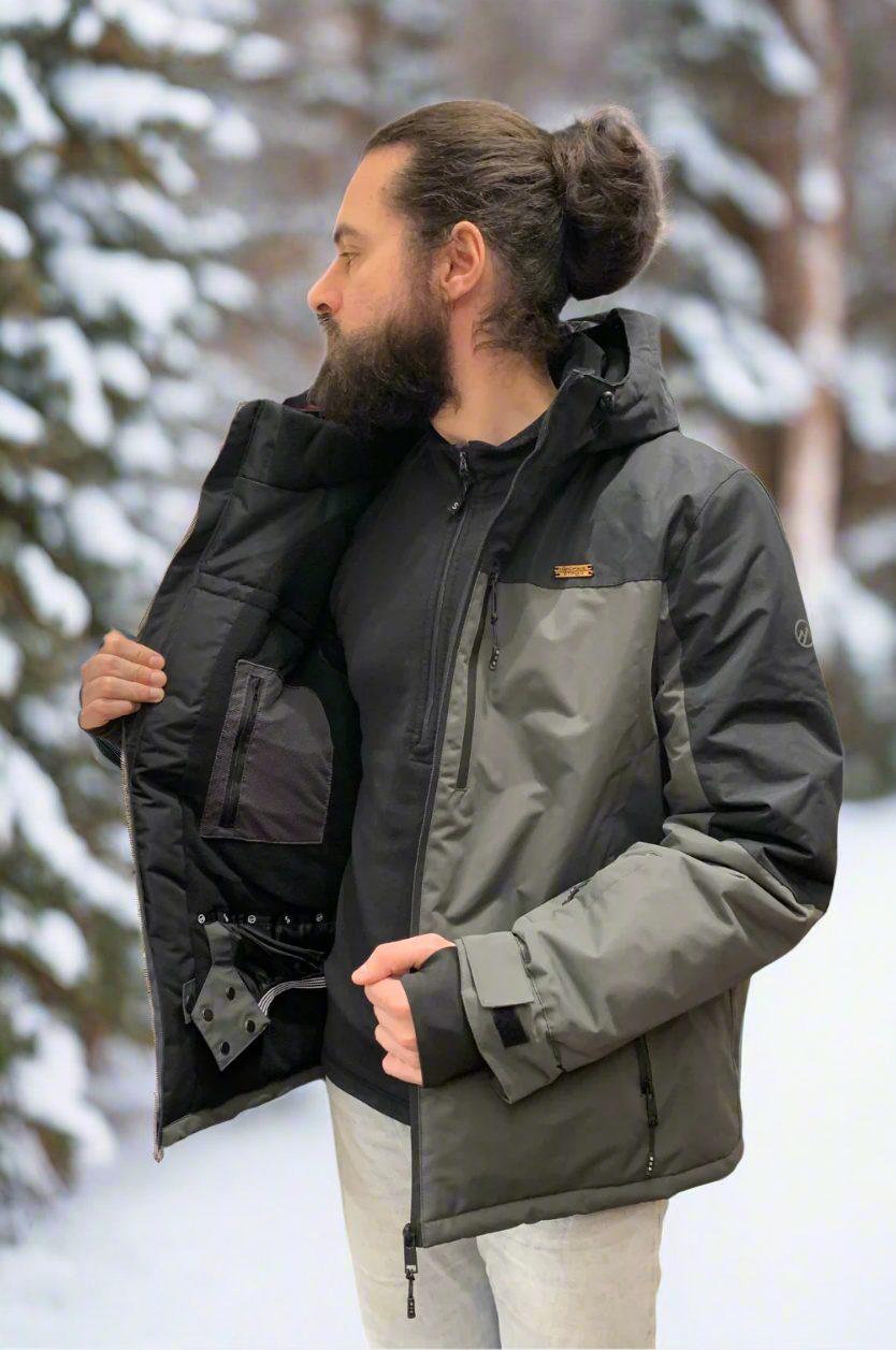 Men's black and grey ski jacket — Handmade Stories
