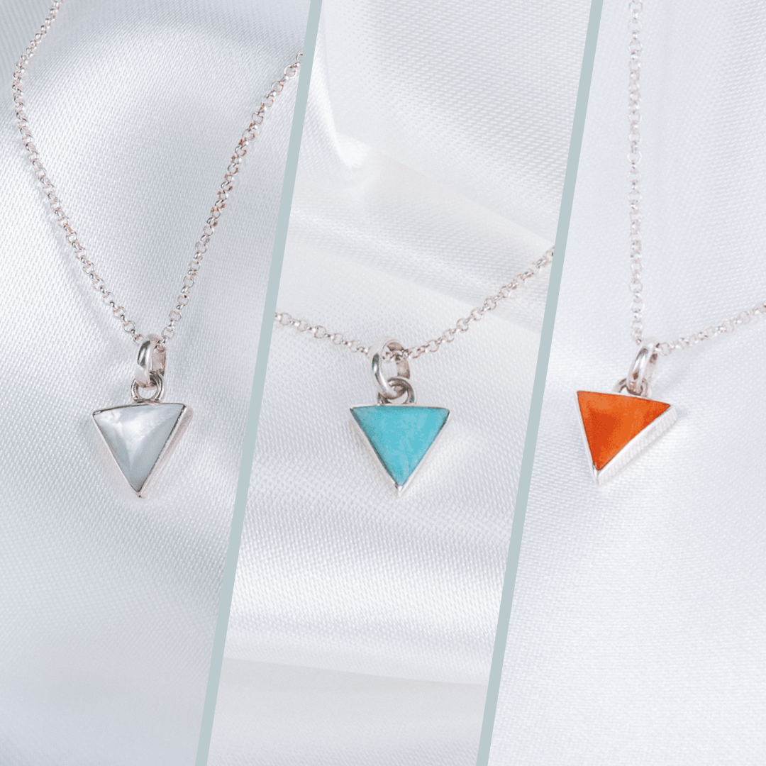 Triangle silver necklace